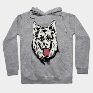 A German Shepherd head  Sketch Hoodie